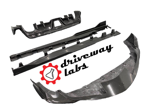 Driveway Labs pre-preg Carbon Fiber 3-Piece Lip Kit for the 2019-2023+ a90/a91 Mk5/MkV Toyota Supra